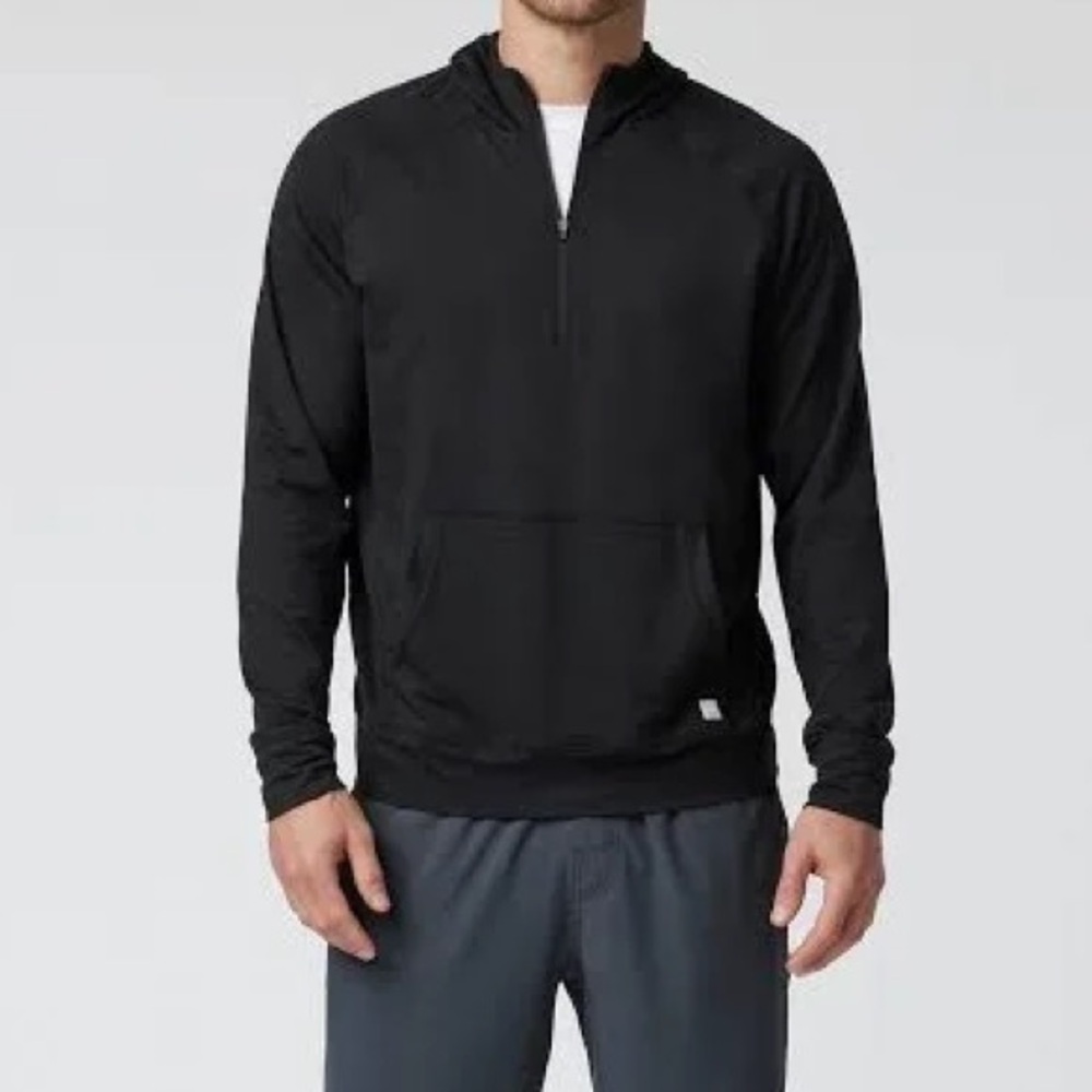 Vuori Black Quarter-Zip Hoodie